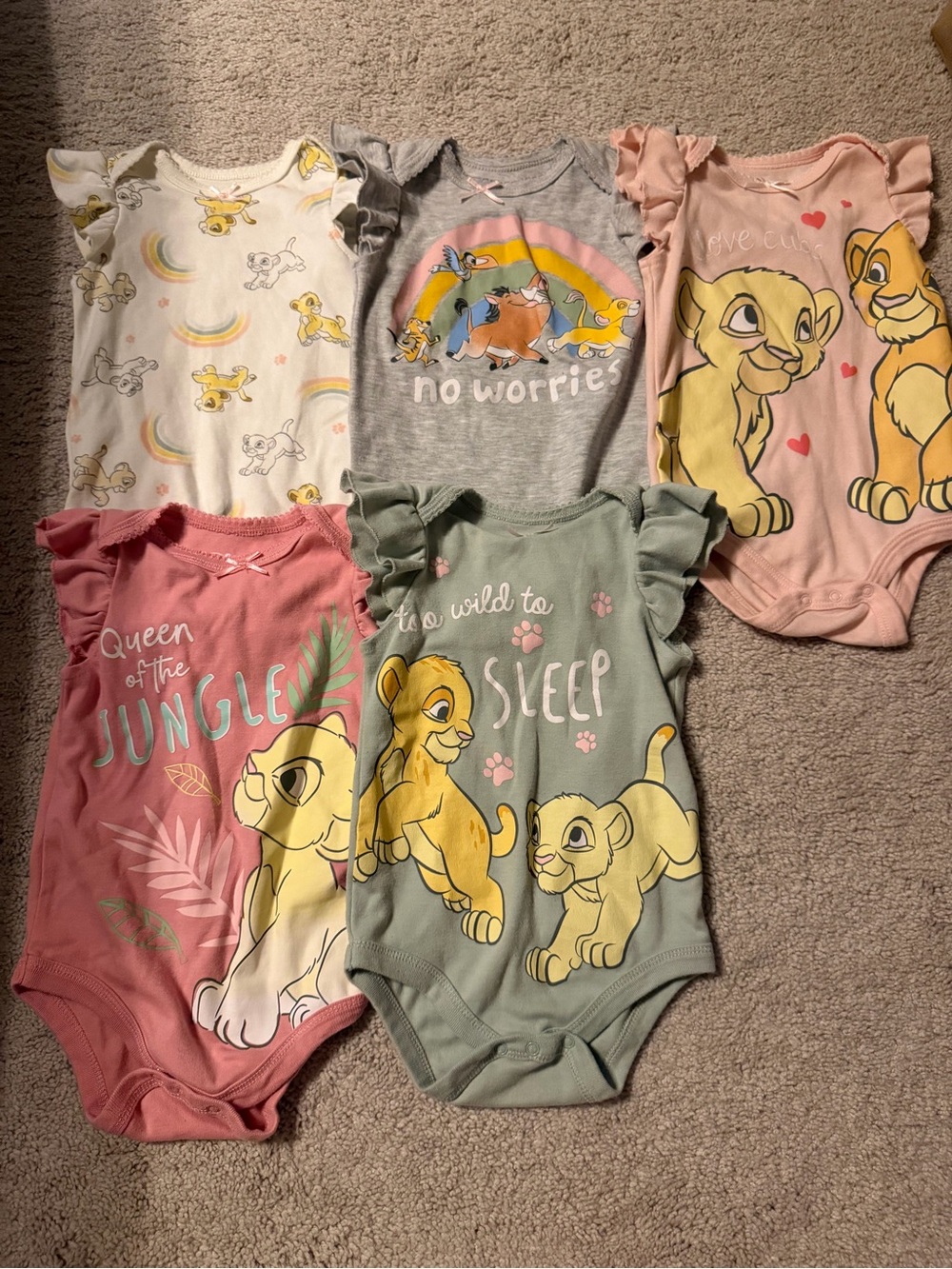 5 piece, lion King set 12m